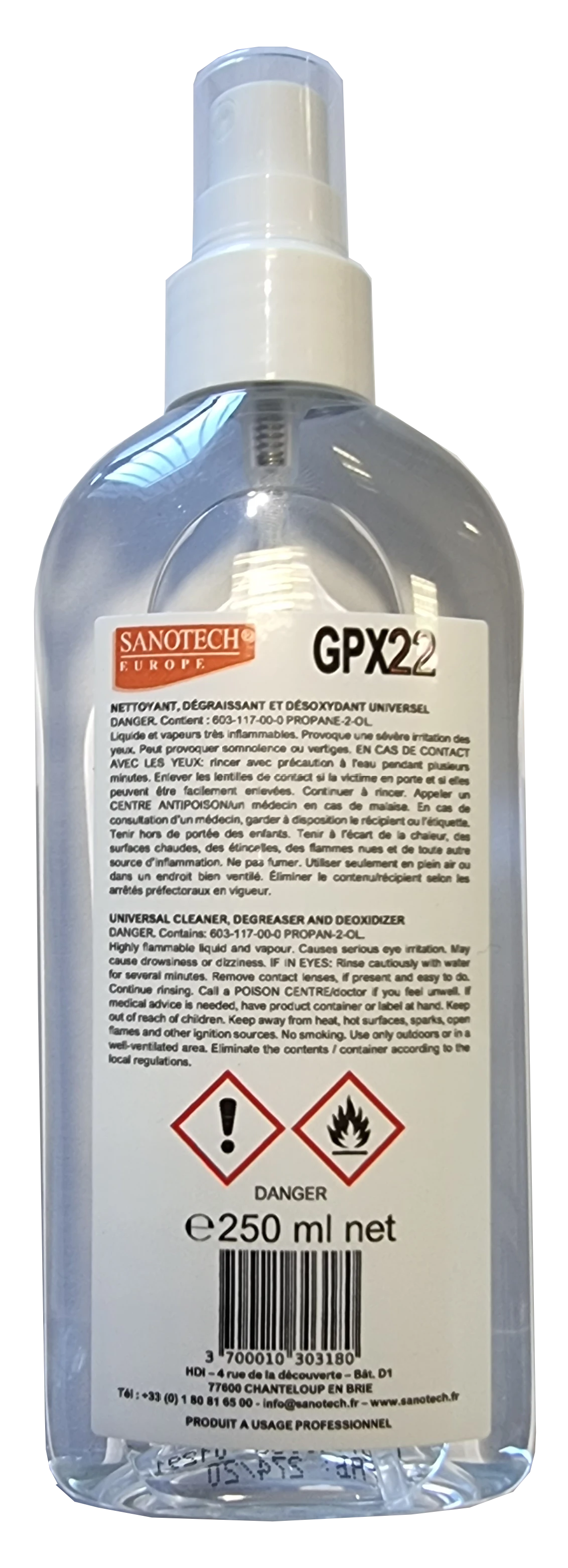 Spray nettoyant GPX22 (250ml)